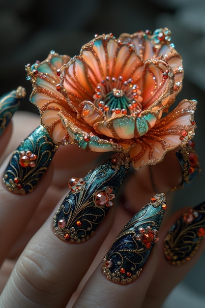 Mujer con un anillo de flores