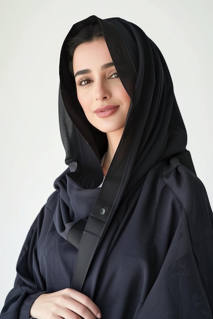 Mujer árabe con fondo blanco