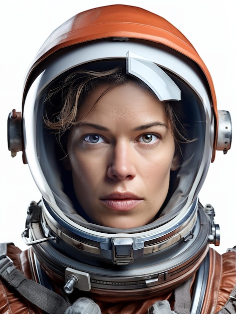 Mujer astronauta pionera generada por IA