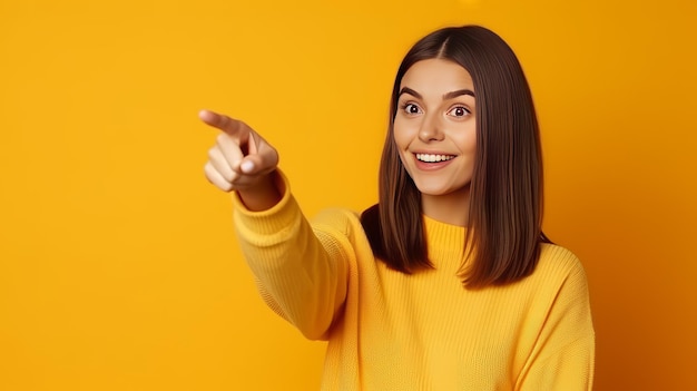 Foto mujer atractiva con expresión feliz