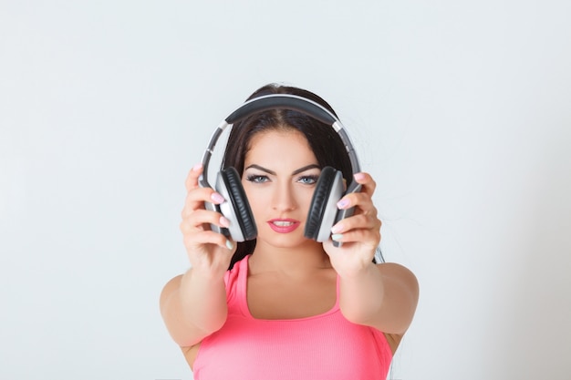 Mujer con auriculares