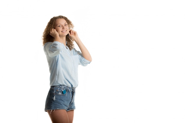 Mujer con auriculares