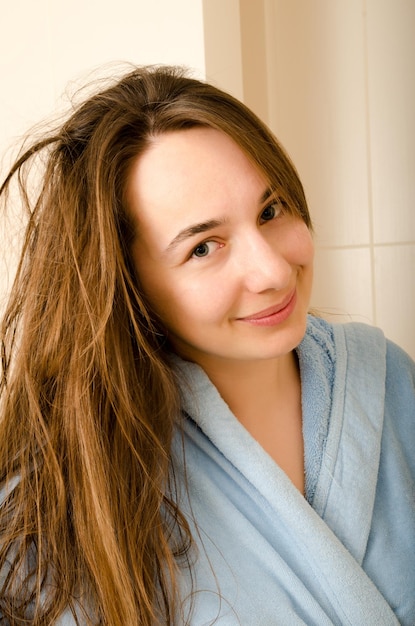 Mujer en baño