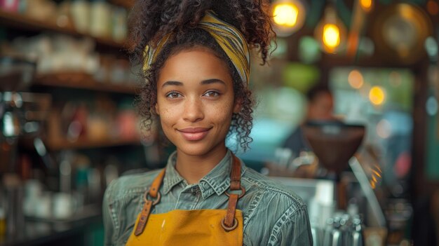 mujer barista