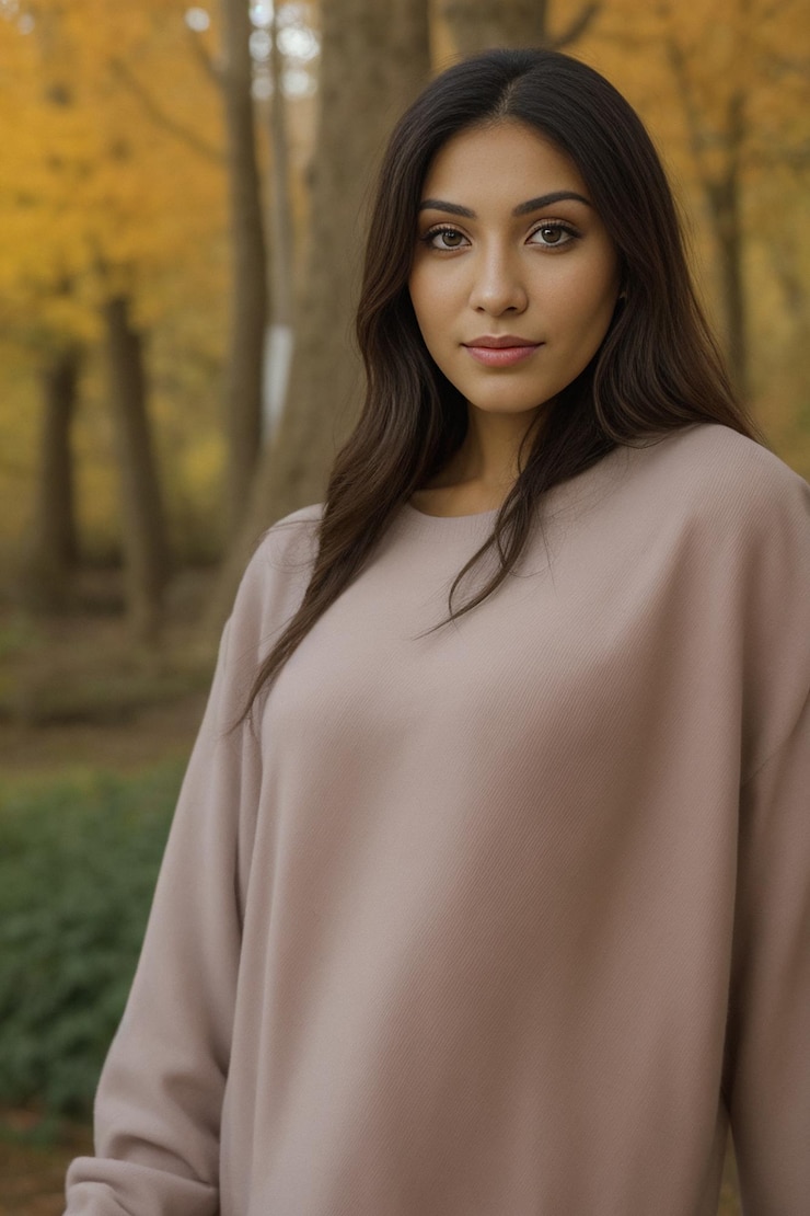 Foto mujer en el bosque