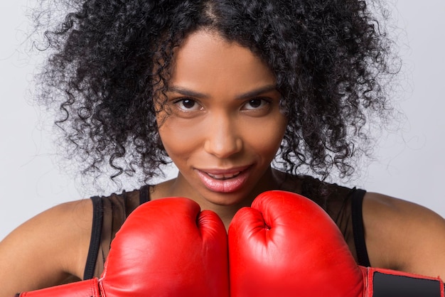 Mujer boxeadora de África