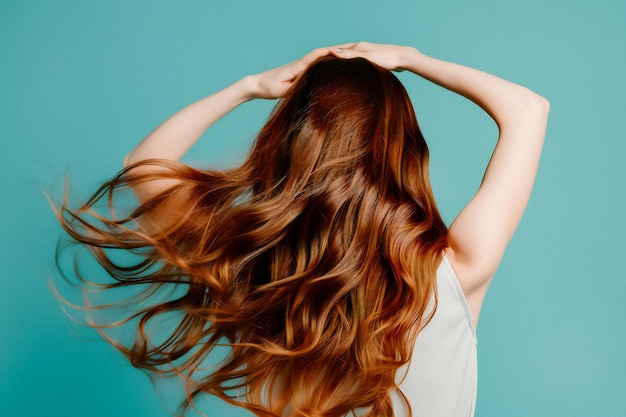 mujer con cabello largo ai generado