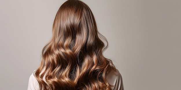 Foto una mujer de cabello largo con un largo cabello rojo