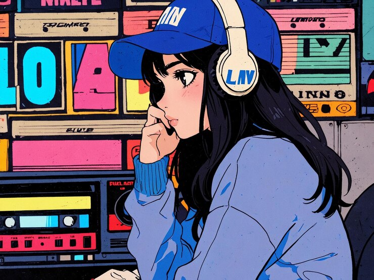 mujer con cabello negro largo y piel blanca sentada frente a un videojuego