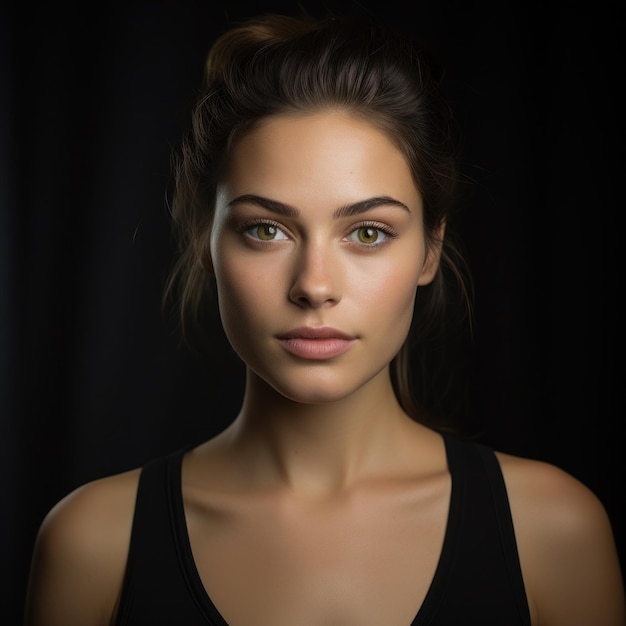 una mujer con cabello oscuro