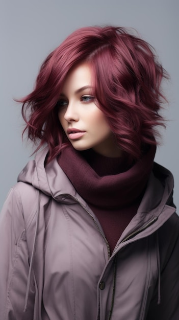 Mujer de cabello rojo y pañuelo