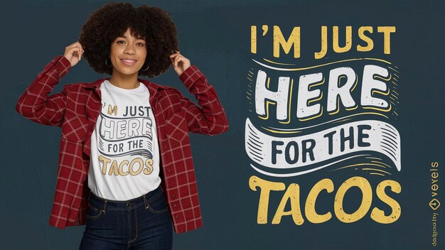 Foto una mujer con una camisa que dice im sólo para el taco