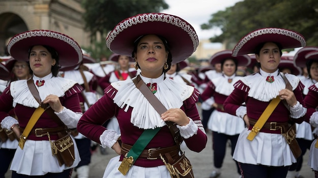 una mujer con una camiseta roja y blanca está usando un sombrero con la palabra "za" en él