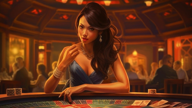 Mujer en el casino