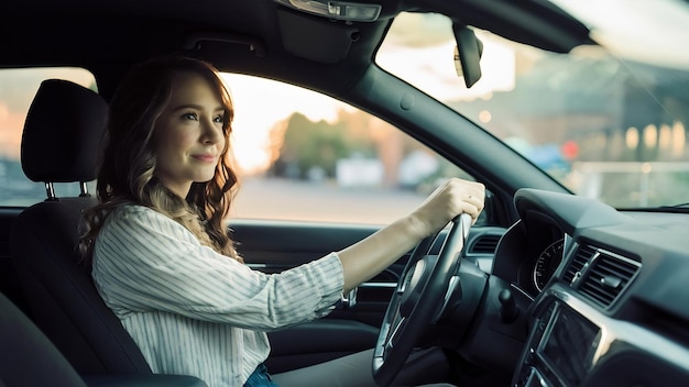 Mujer conduciendo un automóvil