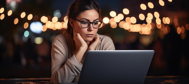 Foto mujer contadora estresada revisando cuentas que reflejan el estrés financiero durante la recesión