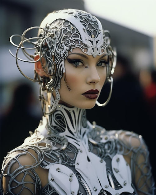 Una mujer cyborg