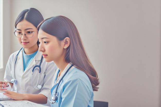 Mujer doctora generada por IA