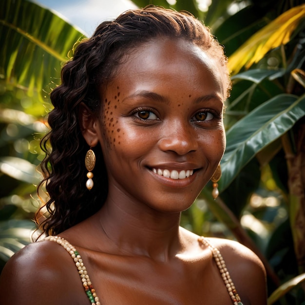 Mujer dominicana de Dominica ciudadano nacional típico