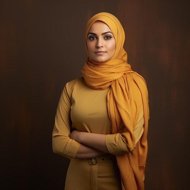 Mujer ejecutiva de negocios con hijab