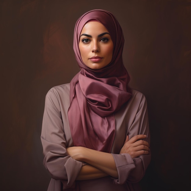 Mujer ejecutiva de negocios con hijab