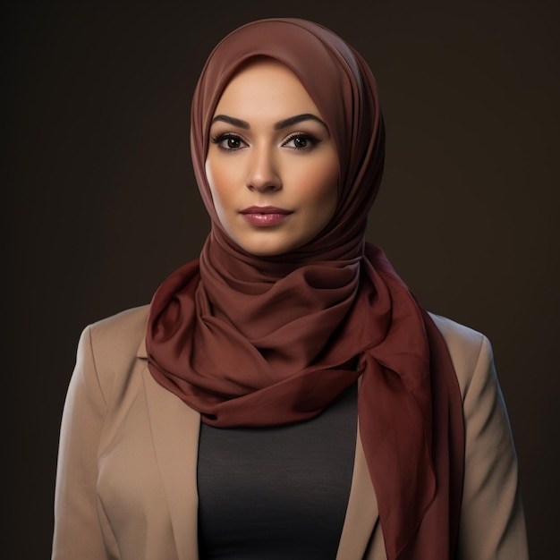 Mujer ejecutiva de negocios con hijab