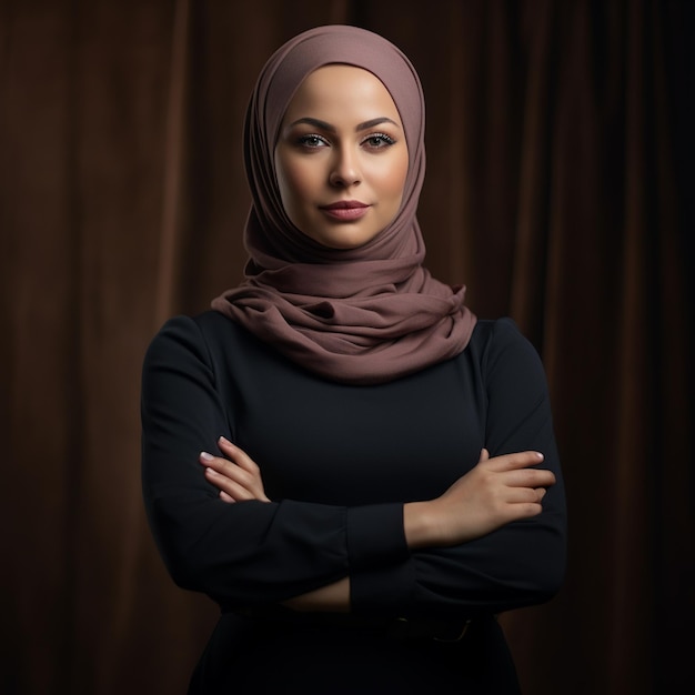 Mujer ejecutiva de negocios con hijab