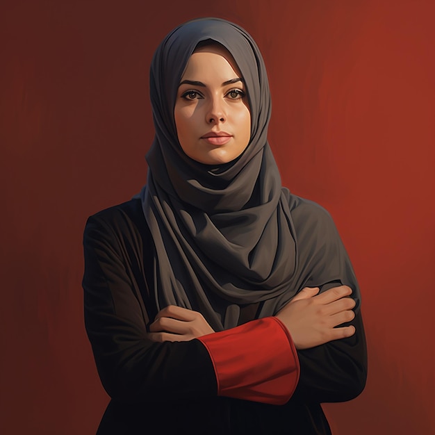 Mujer ejecutiva de negocios con hijab