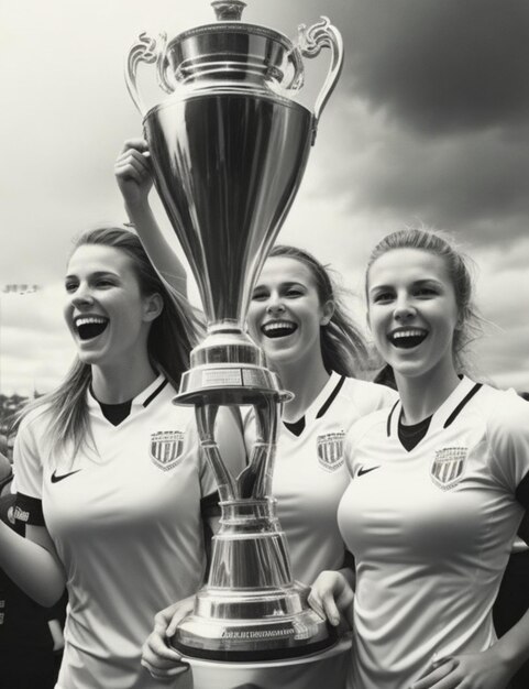 mujer equipo de fútbol smilee celebra la victoria