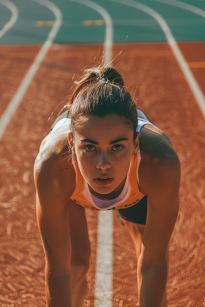 una mujer está arrodillada en una cancha de tenis con las manos en las rodillas