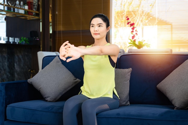 Una mujer de estilo de vida saludable