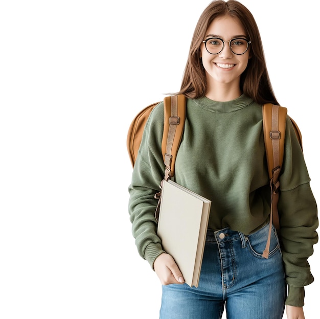 Foto una mujer una estudiante de inglés con