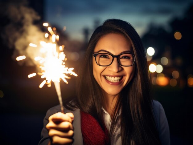 Foto mujer feliz celebrando una vida hermosa