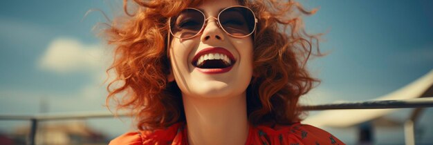 Foto mujer feliz relajándose en la cima de la montaña imagen de fondo para el sitio web imágenes de fondo para escritorio