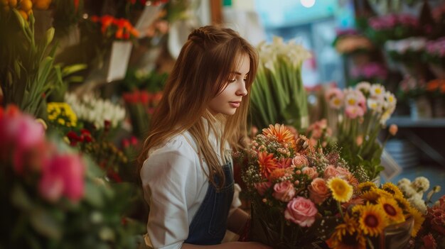 mujer florista