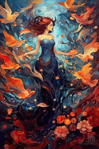 mujer fuego arte fantasía personaje ilustración retrato halloween magia libro arte fondos de pantalla épico