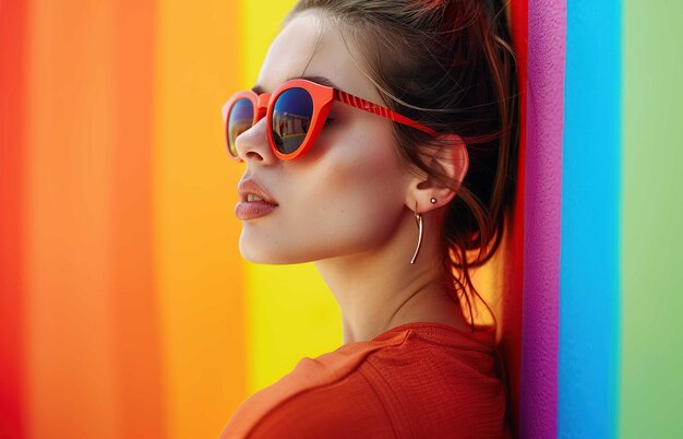 Foto mujer con gafas de sol