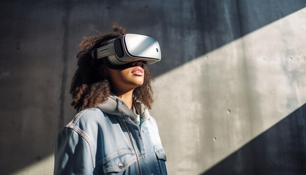 Mujer con gafas de VR