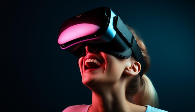 Mujer con gafas de VR
