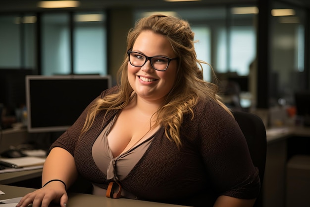 una mujer con gafas