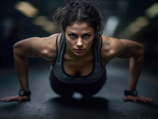 mujer en el gimnasio