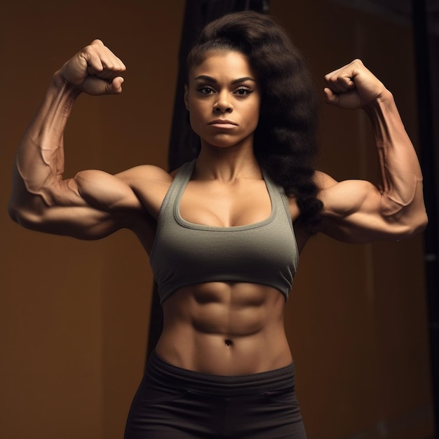 Foto mujer en el gimnasio