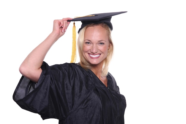 Foto mujer graduada