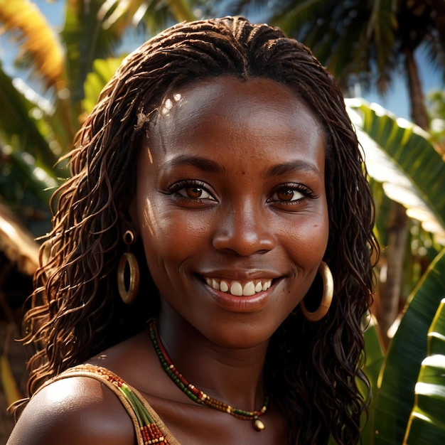 Foto mujer grenadina de grenada ciudadano nacional típico