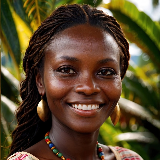 Foto mujer grenadina de grenada ciudadano nacional típico