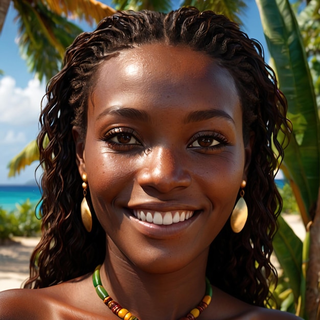 Mujer grenadina de Grenada ciudadano nacional típico