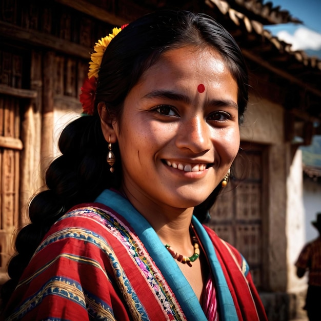 Mujer guatemalteca de Guatemala ciudadana nacional típica