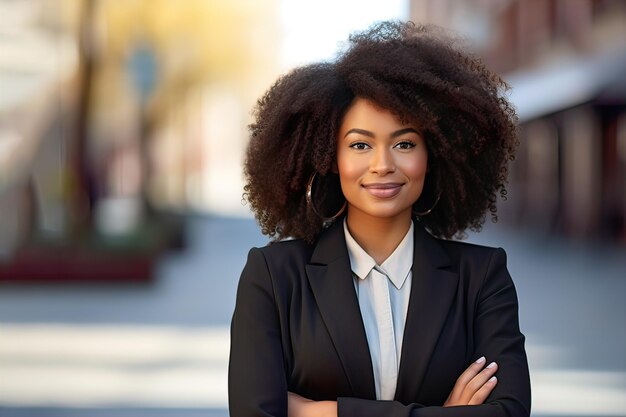 Mujer hermosa al aire libre en Estados Unidos IA generativa