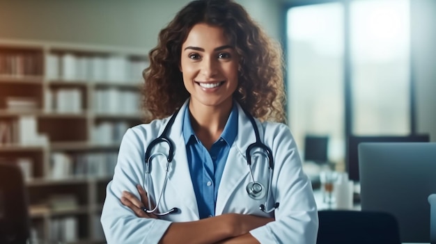 Una mujer hermosa, doctora.