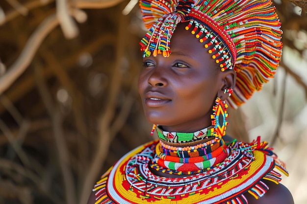 mujer hermosa del pueblo Samburu